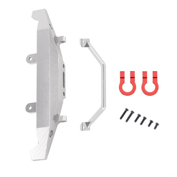 Metal Front Bumper for C14 C24 C24-1 1/16 RC Car Truck & Crawler Upgrade Parts Accessories，silver