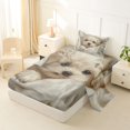 thumbnail image 2 of Homewish Cream Maltese Puppy Twin Sheets,Cartoon Pet Dog Bedding,White,3 Pieces,1 Fitted Sheet and 1 Pillowcase, 2 of 6