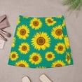 thumbnail image 3 of Sunflower Blossom Skirt Summer Yellow Flowers Print Harajuku Casual A-line Skirts Modern M, 3 of 7