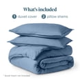 thumbnail image 3 of Bare Home Luxury Duvet Cover and Sham Set - Premium 1800 Collection - Ultra-Soft - King, Coronet Blue, 3-Pieces, 3 of 10