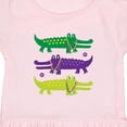 thumbnail image 3 of Inktastic Mardi Gras Holiday Alligators Girls Toddler Dress, 3 of 4