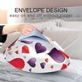 thumbnail image 5 of GZHJMY Valentine's Day Silk Pillowcase for Hair and Skin 1PCS,Colorful Love Heart Satin Pillow Covers Standard Size 20x26 in Home Decor, 5 of 7