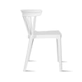 thumbnail image 5 of Modern Dining Elbow Side Chair Molded Plastic Indoor and Outdoor Stackable Slat Back Patio Chair, White, Set of 1, 1 piece, 5 of 13