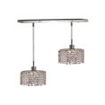 thumbnail image 2 of 1282 Mini Collection Hanging Fixture Oblong Canopy L8inx4.5in H12in-48in Round Pendant  Lt:2 Chrome Finish (Elegant Cut Crystals)-Finish:Chrome, 2 of 2
