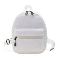 thumbnail image 1 of Women Solid Color Backpack Preppy Style School Nylon Mini Rucksack (Black), 1 of 5