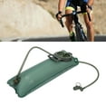 thumbnail image 3 of Water Pouch Hydration Pack, Excellent Sealing Translucent OD Green 100cm PVC Water Pipe Portable Cycling Hydration Bladder Dust Cover Food Grade  for Hiking 2L, 3 of 7
