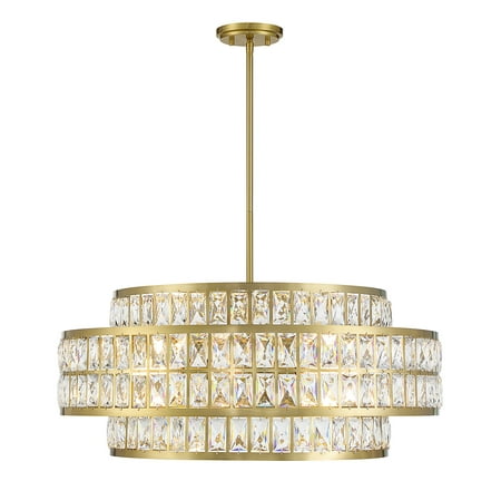 

Renzo 6 Light Pendant in Warm Brass