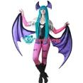 thumbnail image 3 of Disfraz de cosplay de Morrigan con parte superior hueca y alas en forma de corazón para mujer de Miccostumes, 3 of 4