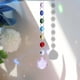 thumbnail image 3 of Bola de cristal colgante Prisma de arcoíris Receptor de luz Campanas de viento Decoración (rosa), 3 of 9