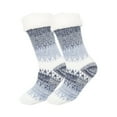 thumbnail image 2 of Slipper Socks for Women with Grippers Non Slip Fuzzy Grip Winter Warm Cozy Thick Comfy Soft Fleece Cabin Socks Blue, 2 of 3