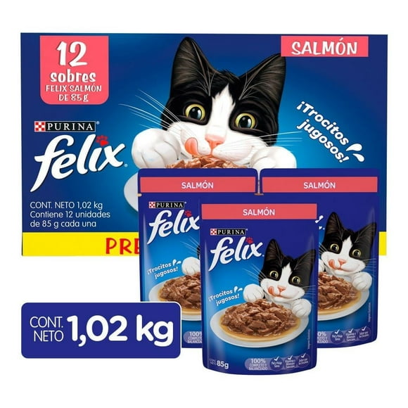 Croqueta para Gato Felix Salmón 12 pack Purina Felix Felix Salmón