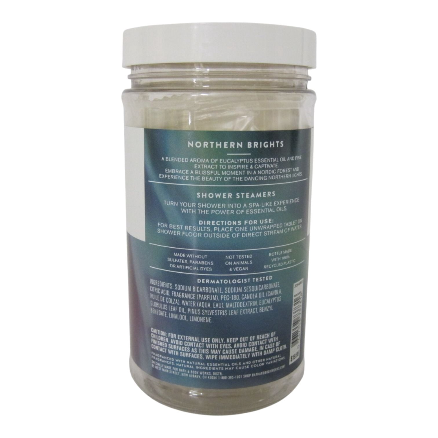 Bath and Body Works Northern Brights Eucalyptus & Pine Shower Steamers (Aroma) 4.8 oz / 136 g (6 Tablets)
