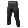 thumbnail image 2 of Men's 3/4 Compression Pants Leggings Tights, Cool Dry Sport Workout HeatGear Capri Base Layer Running Cycling, 2 of 8
