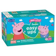 Pampers Easy Ups Peppa Potty Training Pants Girls Size 3T-4T, 108 Count (Select for More Options)