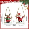 thumbnail image 3 of Holiday Themed Swinging Ornament Christmas Reindeer Swing Hanging Ornament Sturdy Resin Decoration for Tree and Homes Family Holiday Decoration Resin, 3 of 5