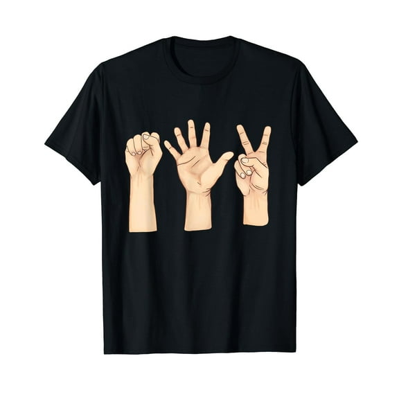 Funny Rock Paper Scissors Retro Game Fan T-Shirt