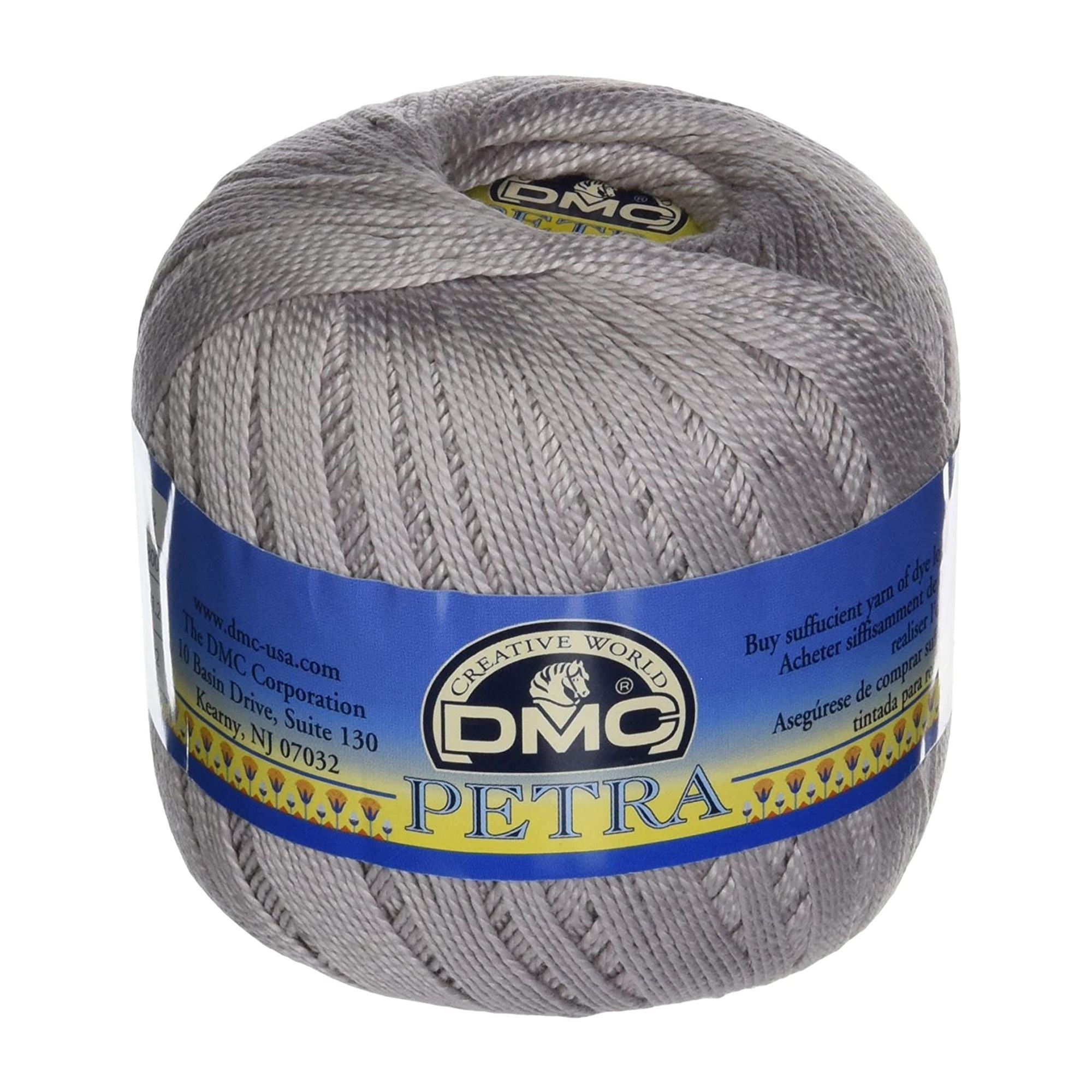 DMC Petra Crochet Thread Cotton Size 3 Silver Grey 5415 100 g Bright Soft New 