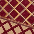 thumbnail image 3 of Geometric Grid Metallic Polyester Chenille Upholstery (57 Inch) Jacquard Fabric By The Yard - For Sewing Upholstery, Curtains, & Décor - Burgundy / Gold (10 Yards), 3 of 4
