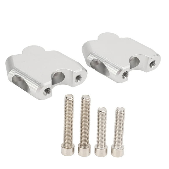 MAYUJIAA 2PCS Handlebar Riser Clamp Aluminum Alloy Replacement for CB500F CB500X 2013‑2017Silver QM321-50073