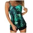 thumbnail image 1 of Gibobby Two Piece Women's Tankini Swimsuits Blouson Swim Tank Top with Shorts Modest Bathing Suits(Green,L), 1 of 5