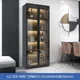 thumbnail image 1 of Vitrina de vino hecha de vidrio en la pared, vitrina casera de alta calidad, puerta de cristal moderna y sencilla de piso a techo, 1 of 4