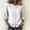 White, variant on Ayolanni Scoop Neck Summer Women Blouses Cotton Linen Button Down Solid 3/4 Sleeve Blouse Textured Pockets Oversized Tees Summer Tops Blue L