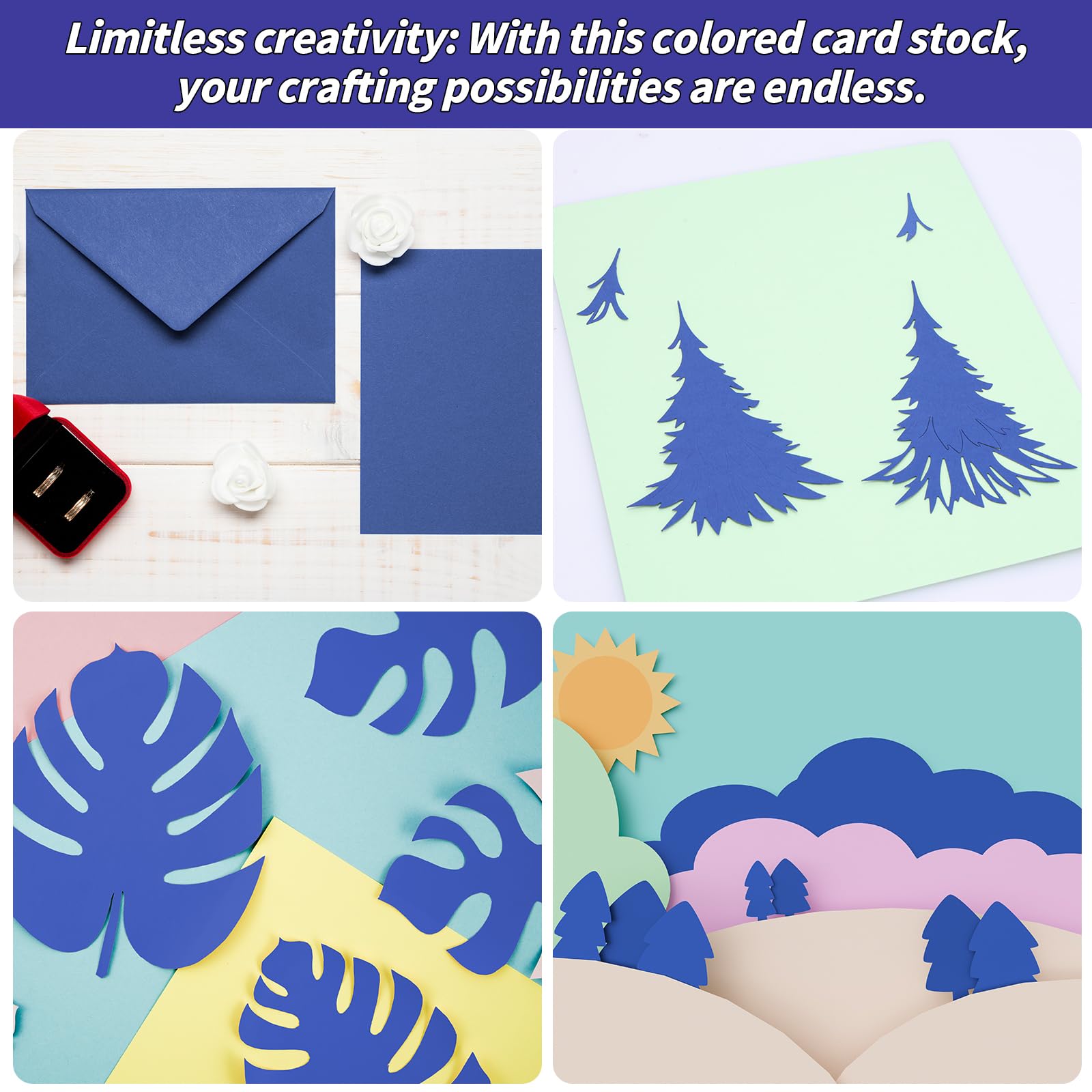 100 Sheets Blue Card Stock 8.5 X 11in 250gsm 92lb Cardstock Construction Paper Heavy Weight Printer For Invitations  Stationery Printing Scrapbooking Crafts Diy Cards