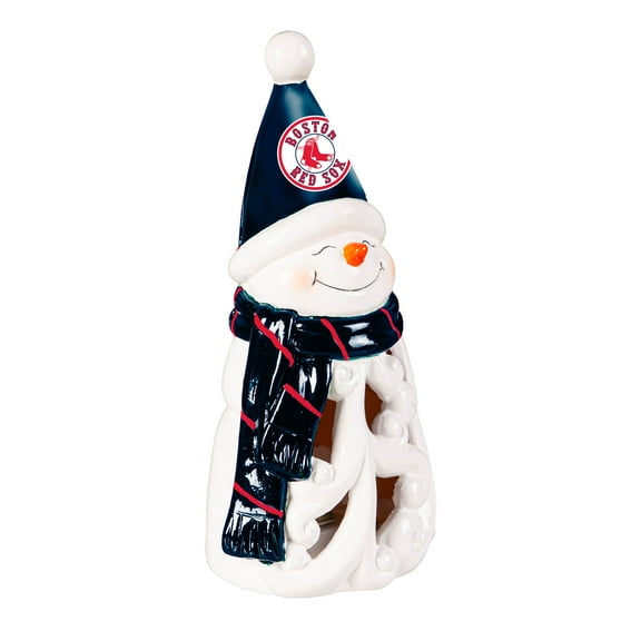 Boston Red Sox LED 8" Snowman Lit Garden Statue