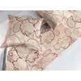 thumbnail image 2 of Floral Boho Bed Runner Set, Retro Colors Lilac Flowers with Lines Pattern on Grunge Spots Back, Decorative Bedding Scarf & 2 Pillow Shams for Hotels Homes, King, Champagne Burnt Sienna, by Ambesonne, 2 of 3