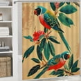 thumbnail image 6 of Orinice Birds Branch Tree Bathroom Decor Set, Colorful Luxurious Graphic Print Polyester Fabric Shower Curtain with Hooks, Home Bathtubs Decoration Shower Curtain for Bathroom 69x72, 6 of 7