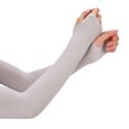 thumbnail image 2 of Mdesiwst 1 Pair Unisex Ice Silk Cycling Sleeves Thumbhole Design Solid Color Sun Protection Arm Cover Running Driving Basketball Sports Sleeves, 2 of 7