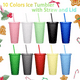 thumbnail image 2 of Vasos Reutilizables De 24 Oz Con Tapa Y Popote, 10 Piezas colores, 2 of 5