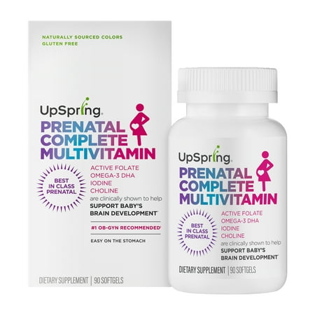 Upspring Prenatal Complete Multivitamin for Women with Active Folate, 90 Softgels