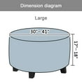 Round Ottoman Slipcovers Stretch Ottoman Cover, Soft Velvet Ottoman