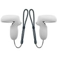 thumbnail image 5 of Improved Replacement Reflective Wrist Straps for Oculus Quest 2 Gen Controller, Sturdy Comfy Adjustable Hand Strap for Oculus, Easy Attach Black Resin Stopper for Oculus Controllers, 5 of 6