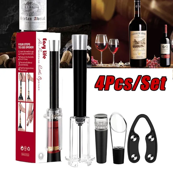 Wino On The Go Wine Opening Set Air Pressure Pump Bottle Opener Vacuum Stopper