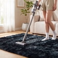 thumbnail image 6 of YEERSWAG Shag Area Rug, 5 x 8 ft Ultra Soft Fluffy Area Rug for Living Room Bedroom Indoor Carpet, Dark Blue, 6 of 9