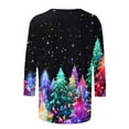 thumbnail image 5 of gakvbuo Christmas Sweatshirt For Women Funny Christmas 3/4 Sleeve Work Business Blouse Tunic Tops Crewneck Sports TShirts Pullover Sweatshirt For Women Gifts for Christmas, 5 of 5