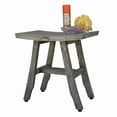 thumbnail image 5 of HomeRoots 376758 12 x 17.5 x 17.5 in. Compact Contemporary Teak Shower Stool, Gray - Coquina, 5 of 8