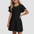 thumbnail image 2 of NOLDARES Princess Dress With Girls Birthday Party Toddler Ruffle Sleeve Fancy Outfit Gift(Black,13-14 Years), 2 of 8