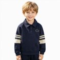 thumbnail image 2 of WXFAZCVU Boys Shirts Lapel Button Down Long Sleeved Tops Kids Fall Fashion School Clothes Size 7-8 Years, 2 of 3