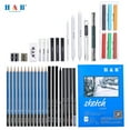 thumbnail image 2 of H&B42 Pieces Professional Sketch Pencils Set for Drawing Sketching Includes Sketch Graphite Pastel Charcoal Pencil Stick Eraser Sharpener Extender Sketchbook Carrying Bag Art Supplies Gift for Childre, 2 of 7
