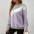 thumbnail image 5 of Pullover Sweatshirts For Women Sevevn Women's Round Neck Long Sleeve Casual Blouse Double-Faced Fleece Sweatshirts, 5 of 9
