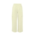 thumbnail image 5 of Admvng Womens Linen Pants Wide Leg Drawstring Waist Casual Summer Corgo Trousers, 5 of 5