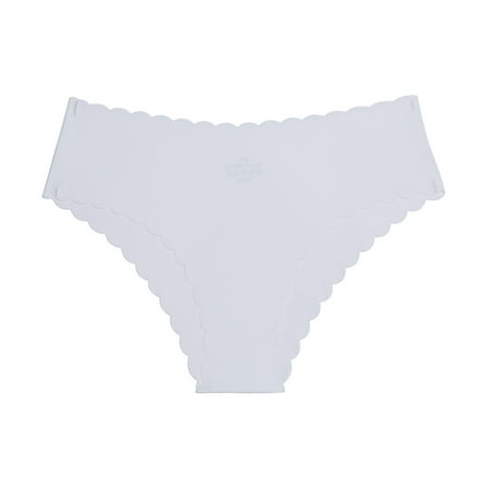 knqrhpse Seamless Underwear for Women No Show Underwear European And American Women Briefs Female Non Pants Female Ice Silk Buttocks Lady Cotton Underwear Panties for Women White XS