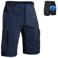 thumbnail image 1 of Pantalones cortos de bicicleta de montaña Ally 4D acolchados y holgados para ciclismo, azul marino, XXL, 1 of 9