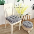 thumbnail image 2 of Nvzi Chair Cushion Memory Foam Pads Tufted Slip Non Skid Rubber Back Seat Cover, 1Pack,Light Gray, 2 of 5