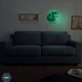 thumbnail image 2 of Reloj de pared de luna brillante de 30 cm Reloj colgante luminoso de acrílico de PVC resistente al agua Tmvgtek Oficina Multiescena Multifunción, 2 of 6