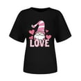 thumbnail image 6 of Valentines Outfits for Women Gnome Hold Love Graphic T Shirt Short Sleeve Crewneck Tee Valentines Teacher Shirt Womens Spring Tops, 6 of 7