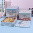 thumbnail image 4 of Caja Caja De Lata Para Galletas Recipiente Sellado De Metal Lata De Té De Diente De León Lata Cuadrada Para Galletas Latas Para Galletas Con Tapas Porta Té Chocolate 17 * 17 * 6 CM amarillo claro, 4 of 5